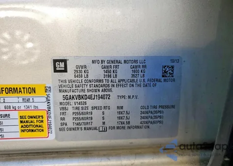 2014 Buick Enclave from USA, damaged, VIN 5GAKVBKD4EJ194072